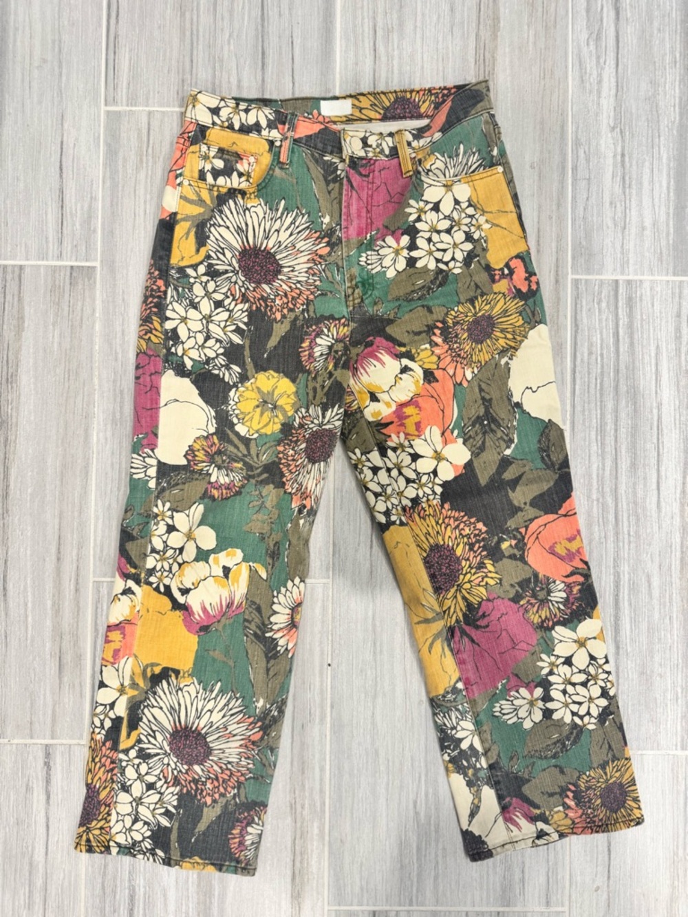 MOTHER The Rambler Zip Ankle in Build Me Up Buttercup SZ 30
